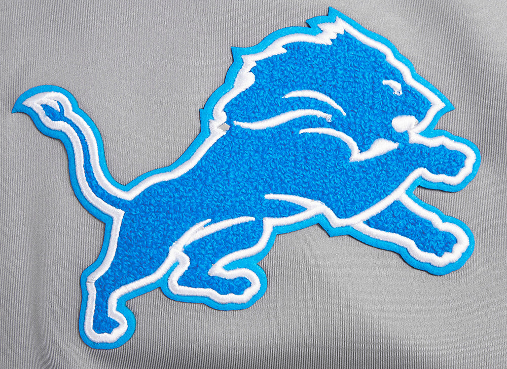 NFL DETROIT LIONS CLASSIC VESTE D'ENTRAÎNEMENT EN MAILLE DOUBLE POUR HOMME (GRIS)