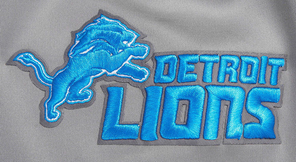 NFL DETROIT LIONS CLASSIC VESTE D'ENTRAÎNEMENT EN MAILLE DOUBLE POUR HOMME (GRIS)