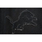 NFL DETROIT LIONS TRIPLE BLACK MEN'S WOOL VARSITY JACKET (TRIPLE BLACK MEN'S)