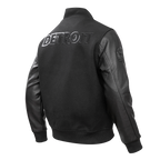 NFL DETROIT LIONS TRIPLE BLACK MEN'S WOOL VARSITY JACKET (TRIPLE BLACK MEN'S)