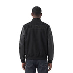 NFL DETROIT LIONS TRIPLE BLACK MEN'S WOOL VARSITY JACKET (TRIPLE BLACK MEN'S)