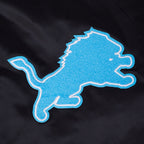 NFL DETROIT LIONS BEST OF MEN'S RIB SATIN JACKET (BLACK)