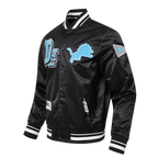 NFL DETROIT LIONS BEST OF MEN'S RIB SATIN JACKET (BLACK)