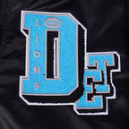 NFL DETROIT LIONS BEST OF MEN'S RIB SATIN JACKET (BLACK)