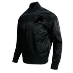 NFL DETROIT LIONS BLACKOUT MEN'S SATIN JACKET (BLACK)
