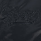 NFL DETROIT LIONS BLACKOUT MEN'S SATIN JACKET (BLACK)