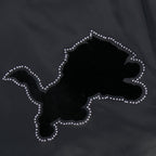 NFL DETROIT LIONS BLACKOUT MEN'S SATIN JACKET (BLACK)