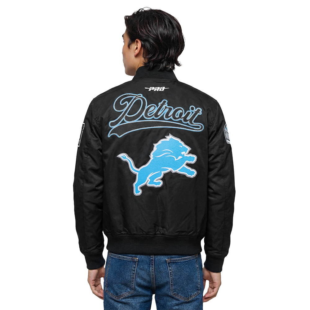 NFL DETROIT LIONS LIVING LARGE BLOUSON EN SERGÉ POUR HOMME (NOIR)