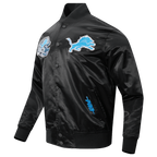 NFL DETROIT LIONS CITY ARCH BLOUSON EN SATIN POUR HOMME (NOIR)
