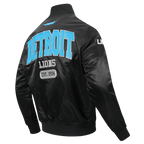 NFL DETROIT LIONS CITY ARCH BLOUSON EN SATIN POUR HOMME (NOIR)
