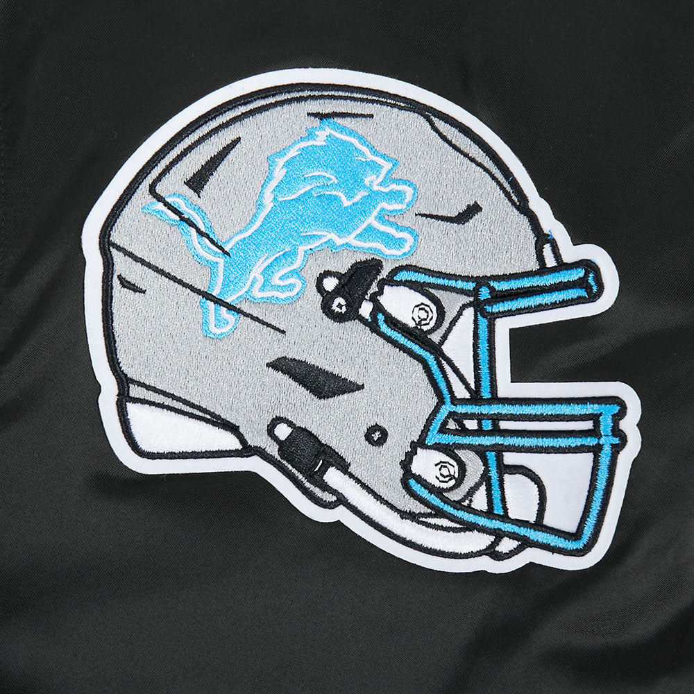 NFL DETROIT LIONS CITY ARCH BLOUSON EN SATIN POUR HOMME (NOIR)