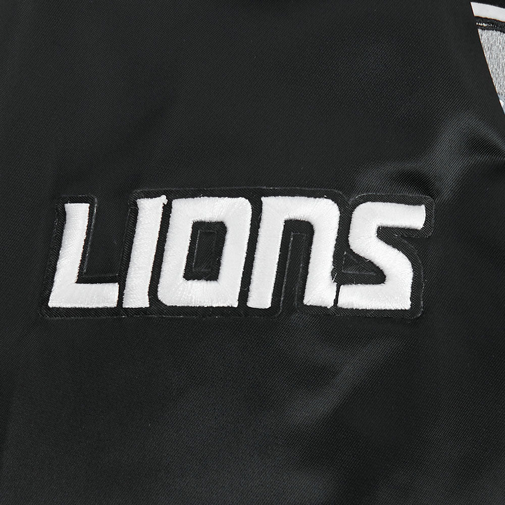 NFL DETROIT LIONS CITY ARCH BLOUSON EN SATIN POUR HOMME (NOIR)