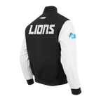 NFL DETROIT LIONS CLASSIC CHENILLE MANTEAU POUR HOMME (NOIR/BLANC M60030)