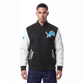 NFL DETROIT LIONS CLASSIC CHENILLE MANTEAU POUR HOMME (NOIR/BLANC M60030)