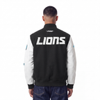 NFL DETROIT LIONS CLASSIC CHENILLE MANTEAU POUR HOMME (NOIR/BLANC M60030)