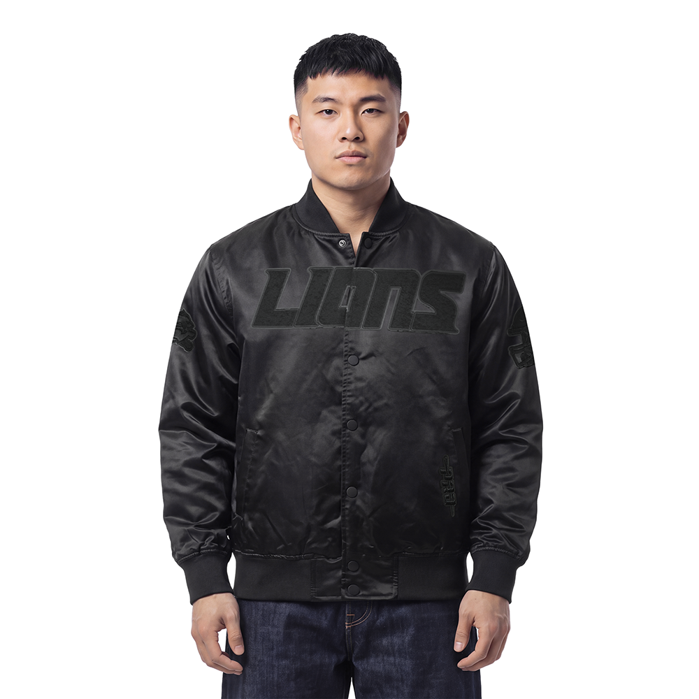 NFL DETROIT LIONS TRIPLE BLACK MANTEAU POUR HOMME (NOIR)
