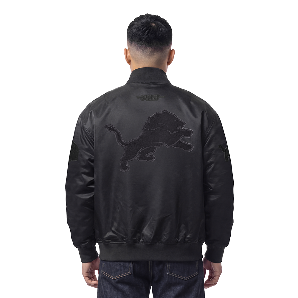 NFL DETROIT LIONS TRIPLE BLACK MANTEAU POUR HOMME (NOIR)