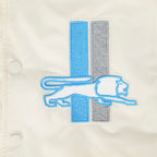 NFL DETROIT LIONS RETRO CLASSICS BLOUSON EN SATIN POUR HOMME (COQUILLE D'ŒUF/NOIR)