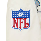 NFL DETROIT LIONS RETRO CLASSICS BLOUSON EN SATIN POUR HOMME (COQUILLE D'ŒUF/NOIR)