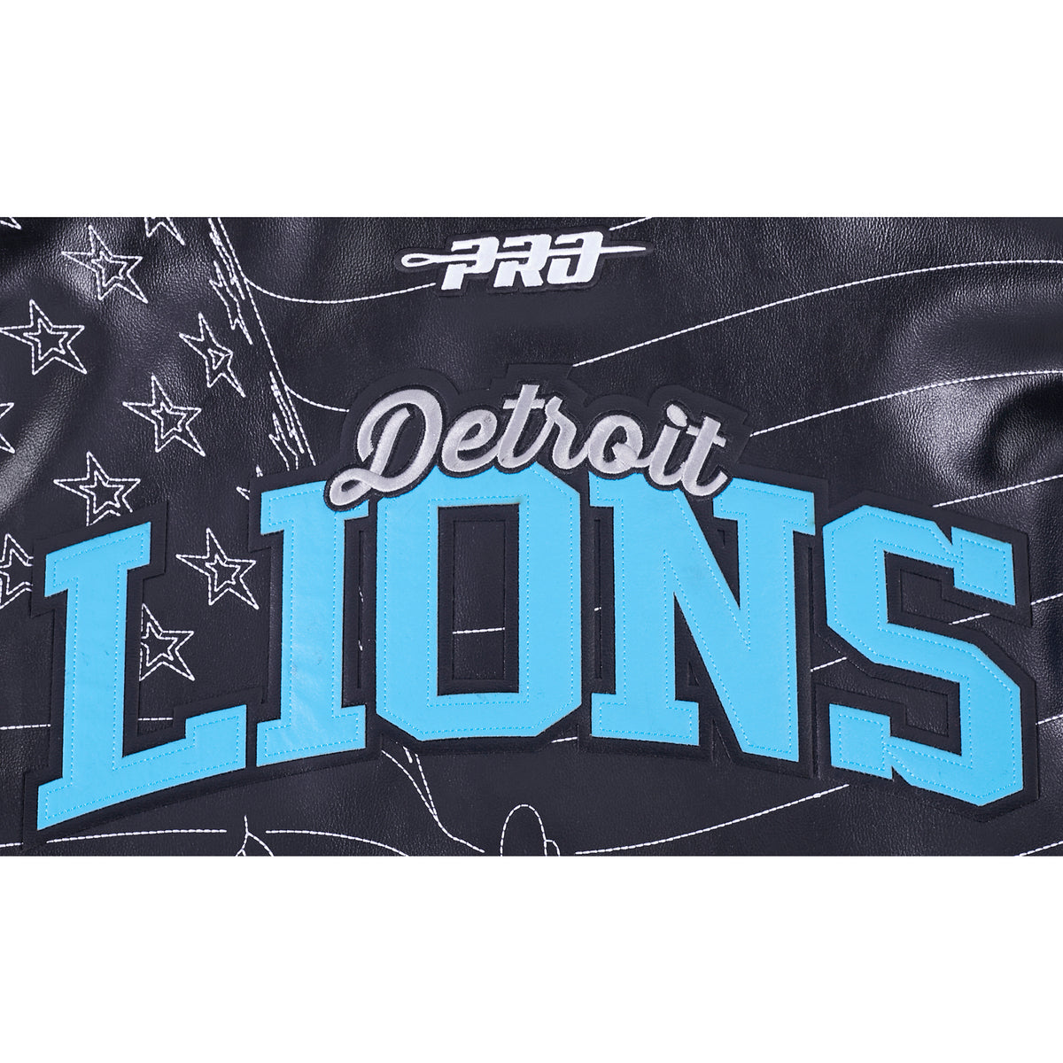 NFL DETROIT LIONS PRO PREMIUM MEN'S COAT (BLACK)