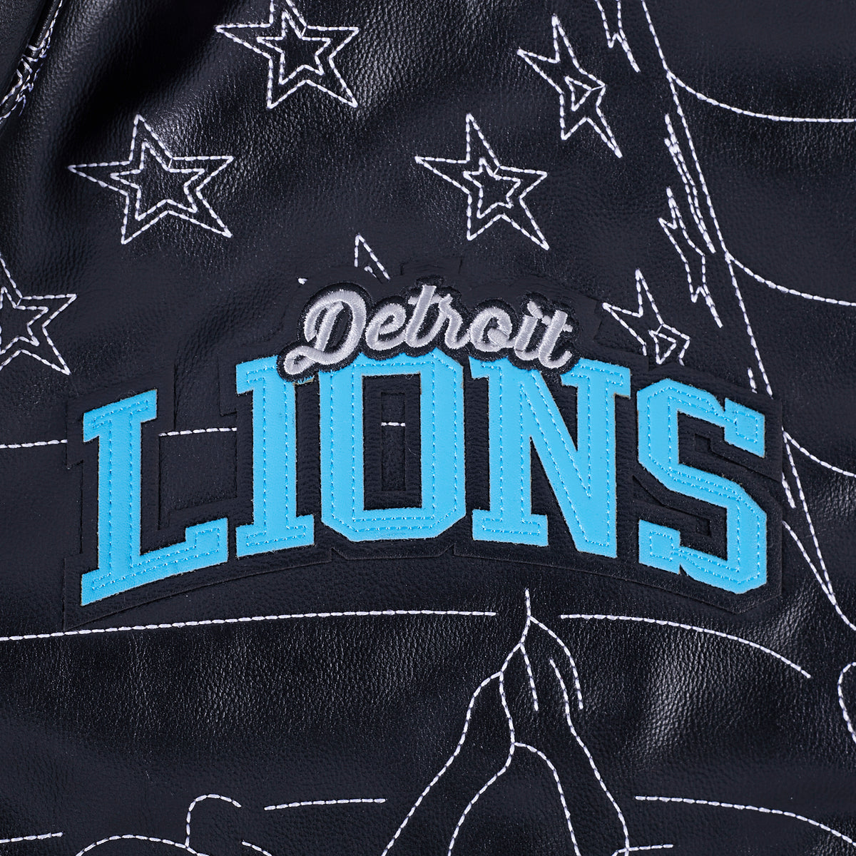 NFL DETROIT LIONS PRO PREMIUM MEN'S COAT (BLACK)