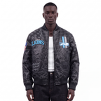NFL DETROIT LIONS PRO PREMIUM MEN'S COAT (BLACK)