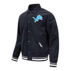 NFL DETROIT LIONS CLASSIC CORDUROY MANTEAU POUR HOMME (NOIR)