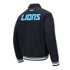 NFL DETROIT LIONS CLASSIC CORDUROY MANTEAU POUR HOMME (NOIR)