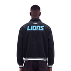 NFL DETROIT LIONS CLASSIC CORDUROY MANTEAU POUR HOMME (NOIR)