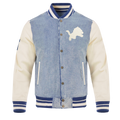 NFL DETROIT LIONS VARSITY BLUES BLOUSON COLLÉGIAL EN DENIM POUR HOMME (DENIM/LIN)