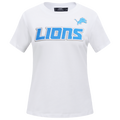 NFL DETROIT LIONS CLASSIC SHORT SLEEVE WOMEN'S SLIM FIT TEE (WHITE)