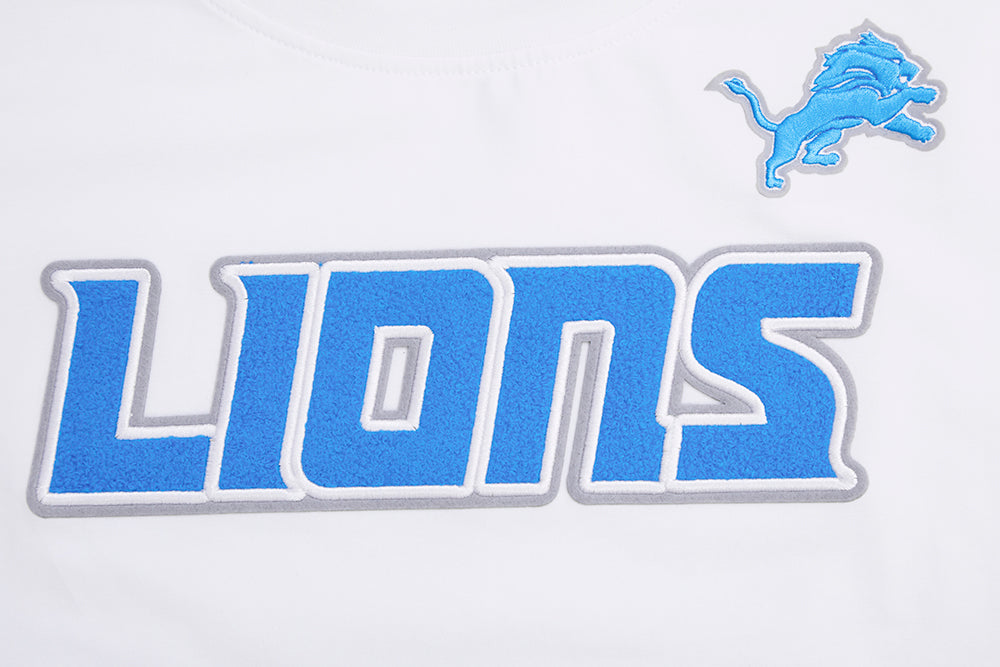 NFL DETROIT LIONS CLASSIC SHORT SLEEVE WOMEN'S SLIM FIT TEE (WHITE)