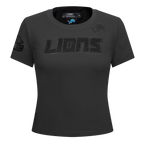 NFL DETROIT LIONS TRIPLE BLACK WOMEN'S SLIM FIT TEE (TRIPLE BLACK WOMEN'S)