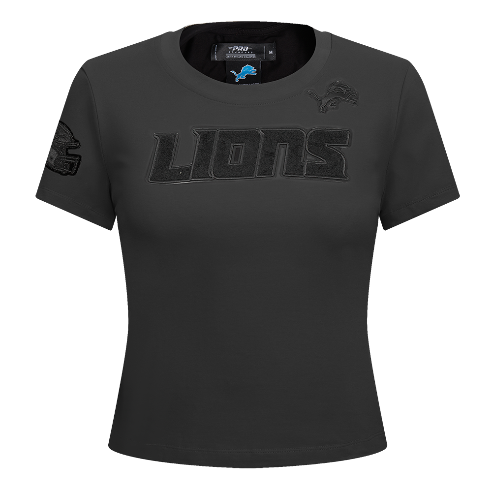 NFL DETROIT LIONS TRIPLE BLACK WOMEN'S SLIM FIT TEE (TRIPLE BLACK WOMEN'S)