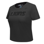 NFL DETROIT LIONS TRIPLE BLACK WOMEN'S SLIM FIT TEE (TRIPLE BLACK WOMEN'S)