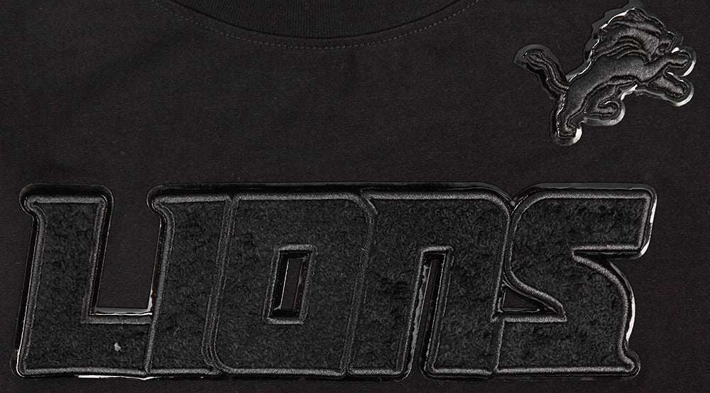 NFL DETROIT LIONS TRIPLE BLACK WOMEN'S SLIM FIT TEE (TRIPLE BLACK WOMEN'S)