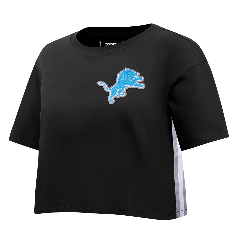 NFL DETROIT LIONS MASHUP WOMEN'S BOXY TEE (BLACK)