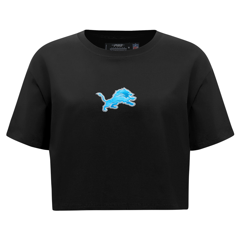 NFL DETROIT LIONS WINGSPAN WOMEN'S SJ BOXY TEE (BLACK)