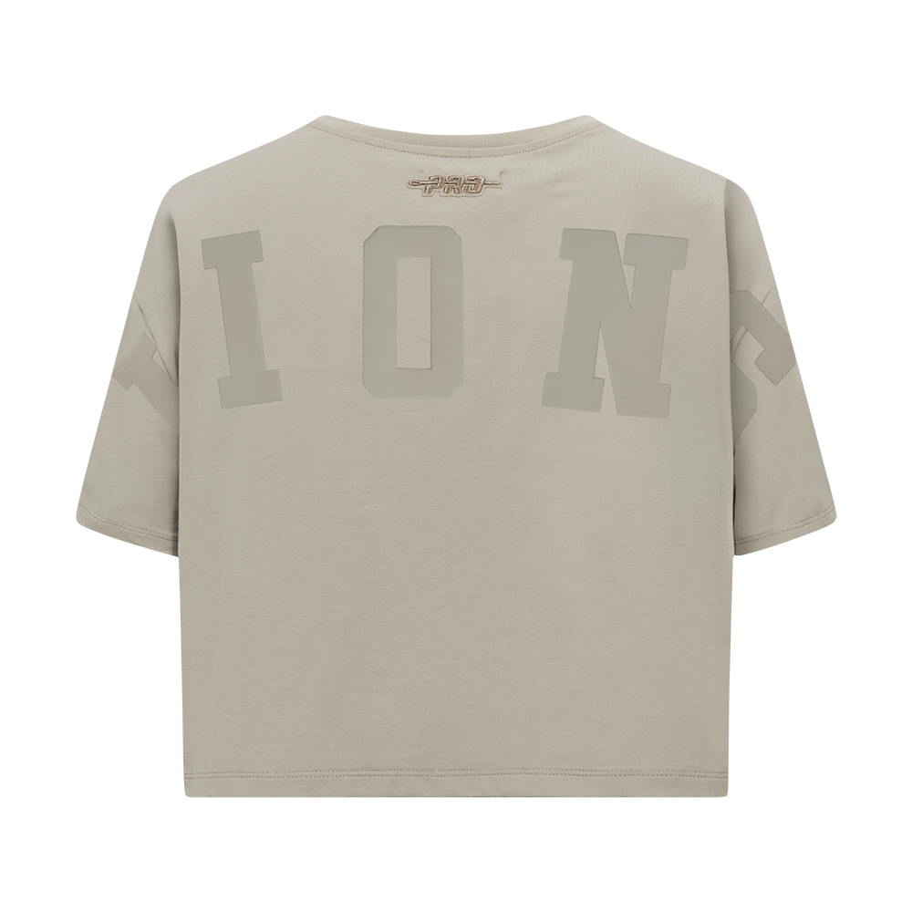 NFL DETROIT LIONS WINGSPAN WOMEN'S SJ BOXY TEE (TAUPE)