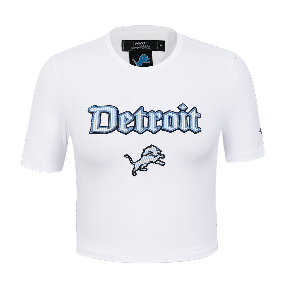NFL DETROIT LIONS COUNTRY CLUB T-SHIRT À TAILLE DÉGAGÉE POUR FEMME (BLANC)