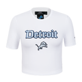 NFL DETROIT LIONS COUNTRY CLUB T-SHIRT À TAILLE DÉGAGÉE POUR FEMME (BLANC)