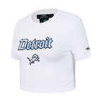 NFL DETROIT LIONS COUNTRY CLUB T-SHIRT À TAILLE DÉGAGÉE POUR FEMME (BLANC)