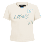 NFL DETROIT LIONS HIGH IMPACT T-SHIRT BABY DOLL POUR FEMME (COQUILLE D'ŒUF)