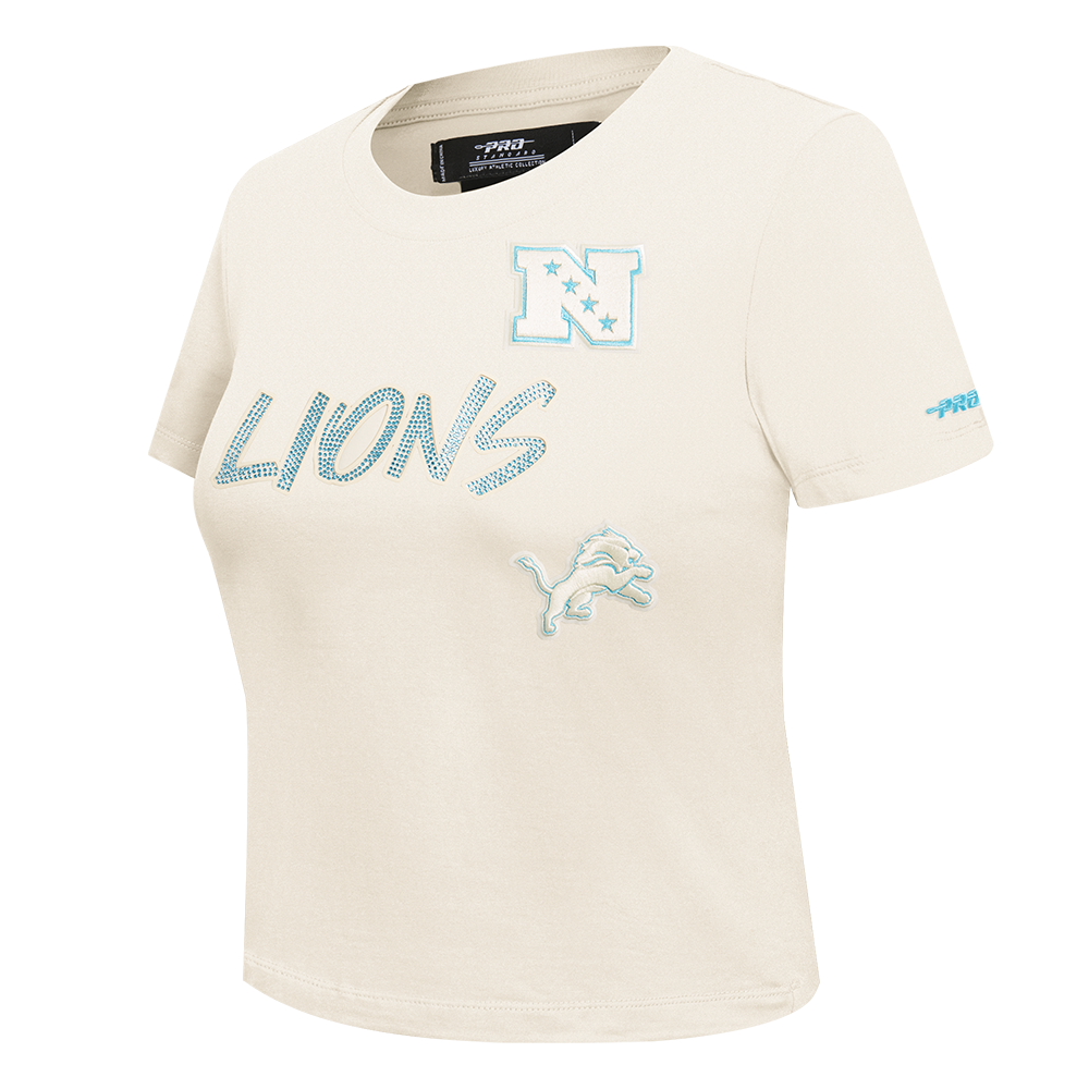 NFL DETROIT LIONS HIGH IMPACT WOMEN'S BABY DOLL TEE (EGGSHELL)