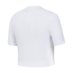 NFL DETROIT LIONS HOLOGRAM T-SHIRT EN JERSEY SIMPLE À COUPE CARRÉE POUR FEMME (BLANC)