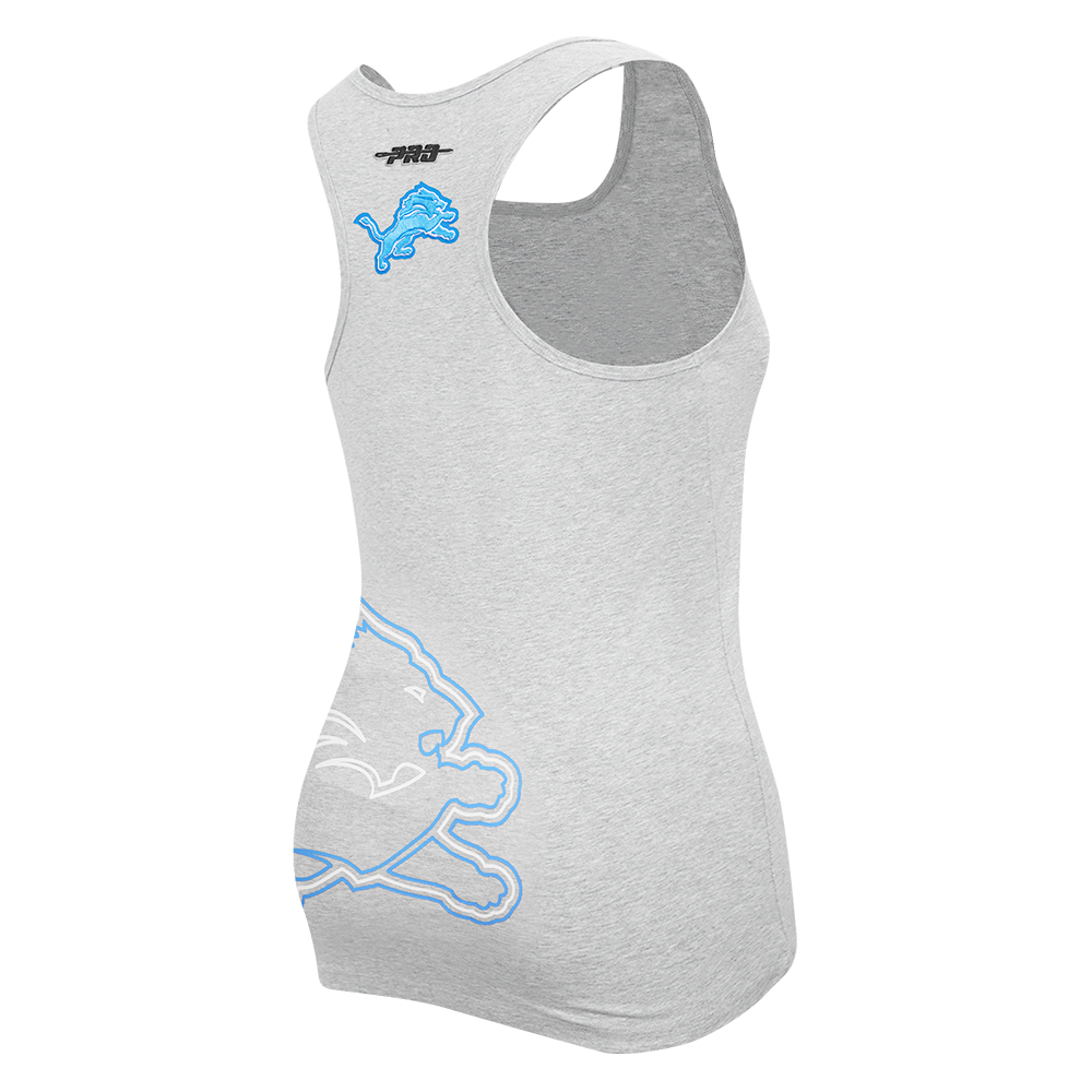 NFL DETROIT LIONS SHEER INFLUENCE CAMISOLE DOS NAGEUR À COUPE DÉCONTRACTÉE POUR FEMME (GRIS CHINÉ)