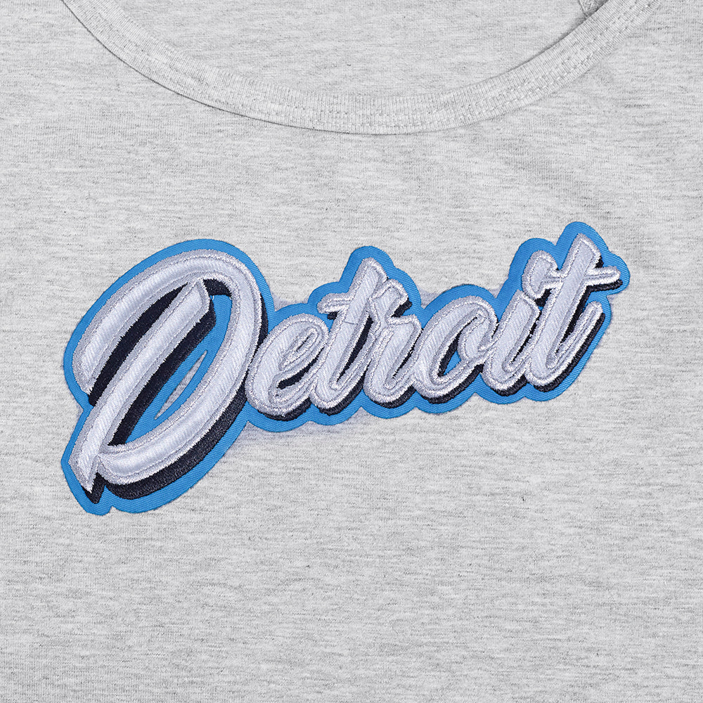 NFL DETROIT LIONS SHEER INFLUENCE CAMISOLE DOS NAGEUR À COUPE DÉCONTRACTÉE POUR FEMME (GRIS CHINÉ)