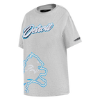 NFL DETROIT LIONS SHEER INFLUENCE T-SHIRT DE COUPE BOYFRIEND POUR FEMME (GRIS CHINÉ)