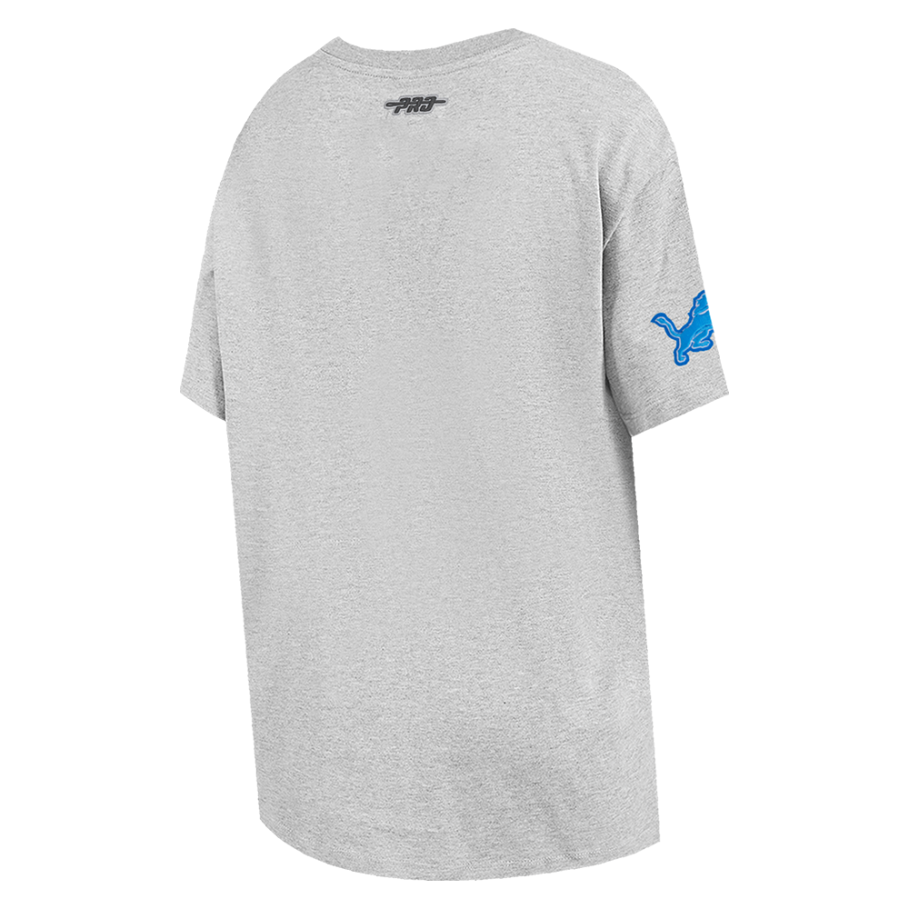 NFL DETROIT LIONS SHEER INFLUENCE T-SHIRT DE COUPE BOYFRIEND POUR FEMME (GRIS CHINÉ)