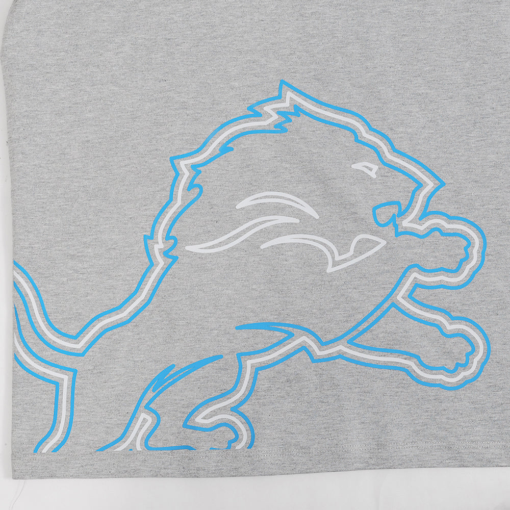 NFL DETROIT LIONS SHEER INFLUENCE T-SHIRT DE COUPE BOYFRIEND POUR FEMME (GRIS CHINÉ)